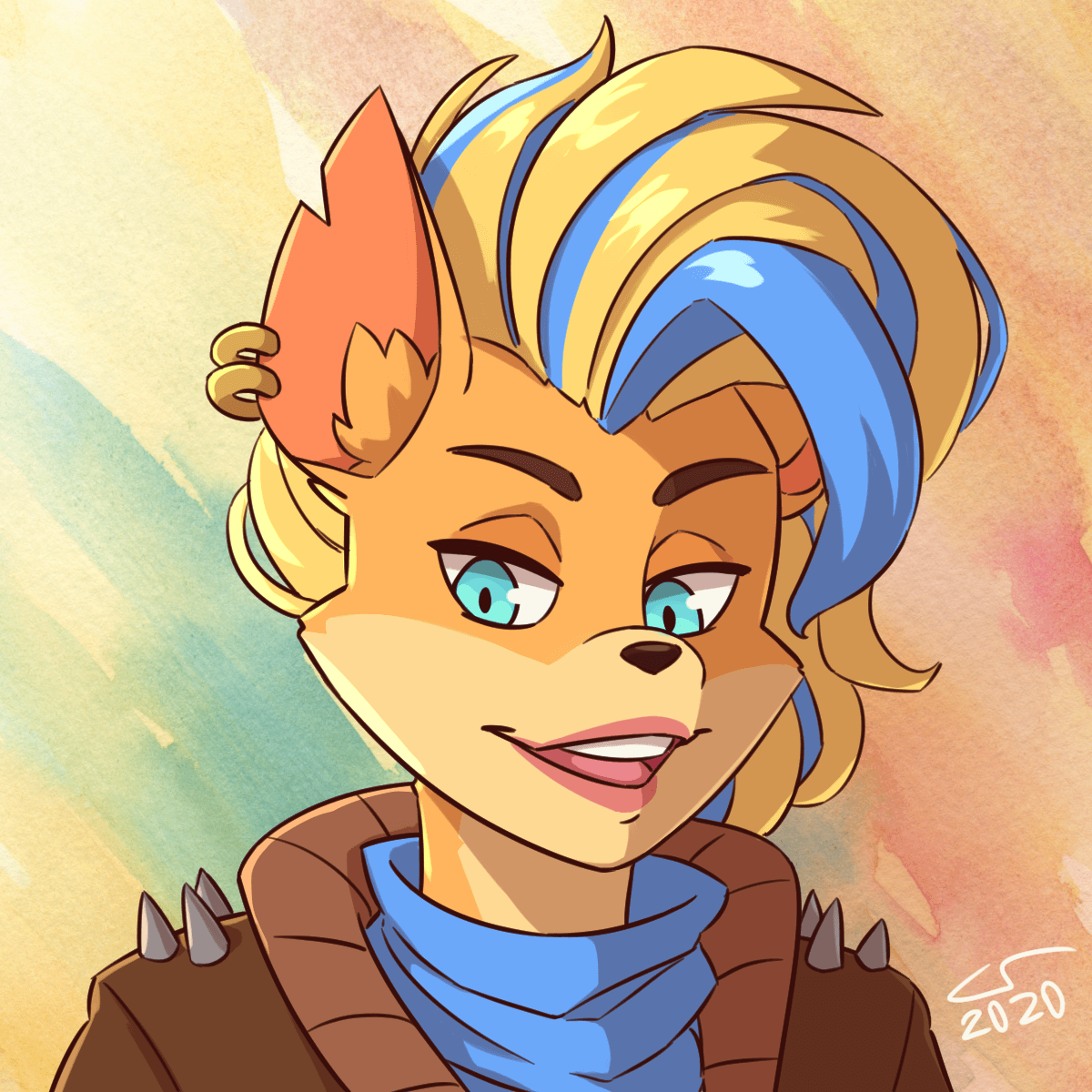 Portrait of Tawna from Crash Bandicoot, specifically her modern design from Crash 4.